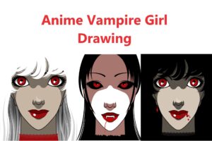 how to draw a vampire girl