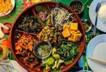 Photo of A salad or dessert plate full of delicacies