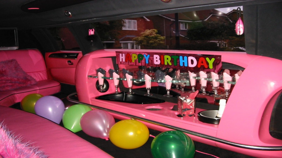 Pink kids limo