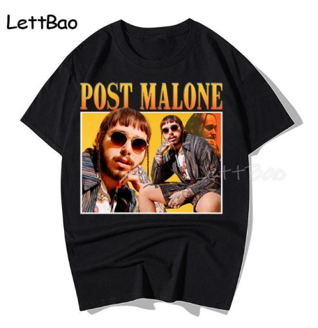 Post Malone Men's Tshirt Unisex Rap Short Sleeve