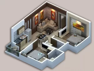 2 Bhk plan