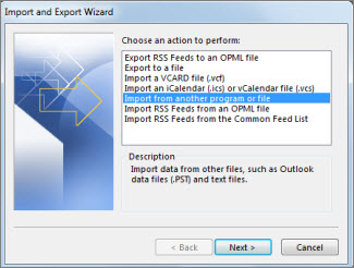 import Gmail Mbox to Outlook