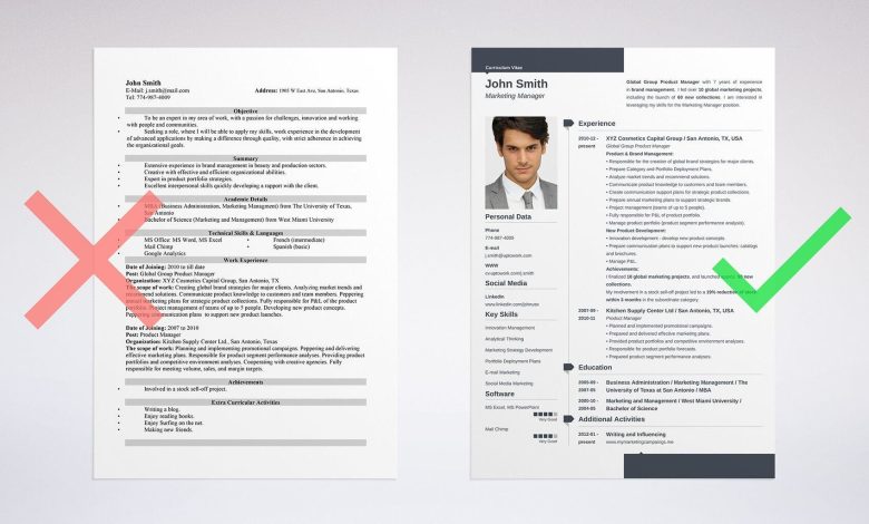 Professional and unProfessional CV