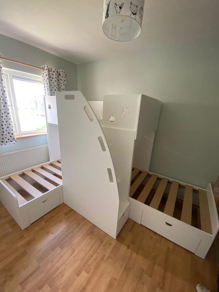 bunk beds with stairs